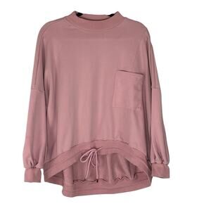 Nap Loungewear Women’s Sweatshirt Oversized Pullover Boxy Pink Sz S